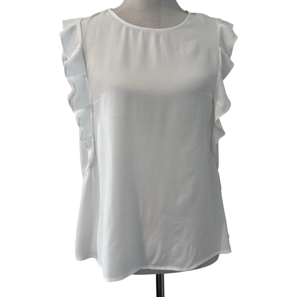 ba&sh Ivory White Top with Keyhole Detail